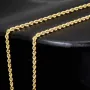 Hochwertige Kordelkette aus 585 / 14 Karat Gold mit feiner Struktur, klassisch und elegant – ca. 60cm, 2mm
