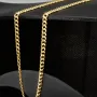 Edle Panzerkette aus hochwertigem Gelbgold (14K, 585 ca. 5,1g) ca. 50cm, 3mm
