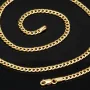 Edle Panzerkette aus hochwertigem Gelbgold (14K, 585 ca. 5,1g) ca. 50cm, 3mm