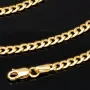 Edle Panzerkette aus hochwertigem Gelbgold (14K, 585 ca. 5,1g) ca. 50cm, 3mm