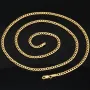 Edle Panzerkette aus hochwertigem Gelbgold (14K, 585 ca. 5,1g) ca. 50cm, 3mm
