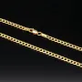 Edle Panzerkette aus hochwertigem Gelbgold (14K, 585 ca. 5,1g) ca. 50cm, 3mm