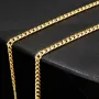 Edle Panzerkette aus hochwertigem Gelbgold (14K, 585 ca. 5,1g) ca. 50cm, 3mm