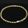 Exquisites 14K 585er Goldarmband – Feine Verarbeitung mit feiner Struktur und edler Ausstrahlung (ca. 19cm Länge, 3mm Breite)