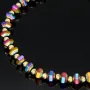 Trendiges Zugarmband bestückt mit Goldperlen aus hochwertigem 585 14K Gold und farbenfrohen, schimmernden Beads mit Flip Flop Effekt - längenverstellbar von 17cm -25cm