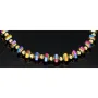 Trendiges Zugarmband bestückt mit Goldperlen aus hochwertigem 585 14K Gold und farbenfrohen, schimmernden Beads mit Flip Flop Effekt - längenverstellbar von 17cm -25cm