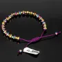 Trendiges Zugarmband bestückt mit Goldperlen aus hochwertigem 585 14K Gold und farbenfrohen, schimmernden Beads mit Flip Flop Effekt - längenverstellbar von 17cm -25cm