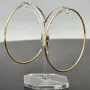 Klassisch elegante XXL Gold-Creolen aus feinem 14K 585er Gelbgold, glänzend poliert verarbeitet