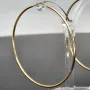Klassisch elegante XXL Gold-Creolen aus feinem 14K 585er Gelbgold, glänzend poliert verarbeitet