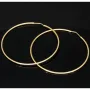 Klassisch elegante XXL Gold-Creolen aus feinem 14K 585er Gelbgold, glänzend poliert verarbeitet