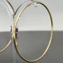 Klassisch elegante XXL Gold-Creolen aus feinem 14K 585er Gelbgold, glänzend poliert verarbeitet