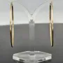 Klassisch elegante XXL Gold-Creolen aus feinem 14K 585er Gelbgold, glänzend poliert verarbeitet