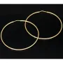 Klassisch elegante XXL Gold-Creolen aus feinem 14K 585er Gelbgold, glänzend poliert verarbeitet