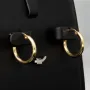 Mini-Creolen aus glänzend poliertem 14K / 585 Gold (Gelbgold) – zeitlos, elegant und edel