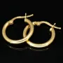 Mini-Creolen aus glänzend poliertem 14K / 585 Gold (Gelbgold) – zeitlos, elegant und edel