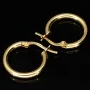 Mini-Creolen aus glänzend poliertem 14K / 585 Gold (Gelbgold) – zeitlos, elegant und edel