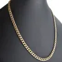 Exquisite Panzerkette in außergewöhnlichem Design aus hochwertigem 585 /14k Gold, Gelbgold mit leichter Rosé Nuance (ca. 57cm lang und 6mm breit)