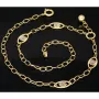 Exklusive Ankerkette aus edlem Bicolor 14K 585er Gold (Gelbgold und Weißgold) mit eingearbeiteten Elementen - ca. 50cm 4,5mm