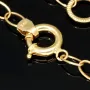 Exklusive Ankerkette aus edlem Bicolor 14K 585er Gold (Gelbgold und Weißgold) mit eingearbeiteten Elementen - ca. 50cm 4,5mm