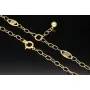 Exklusive Ankerkette aus edlem Bicolor 14K 585er Gold (Gelbgold und Weißgold) mit eingearbeiteten Elementen - ca. 50cm 4,5mm