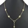 Exklusive Ankerkette aus edlem Bicolor 14K 585er Gold (Gelbgold und Weißgold) mit eingearbeiteten Elementen - ca. 50cm 4,5mm