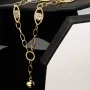 Exklusive Ankerkette aus edlem Bicolor 14K 585er Gold (Gelbgold und Weißgold) mit eingearbeiteten Elementen - ca. 50cm 4,5mm