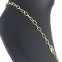 Exklusive Ankerkette aus edlem Bicolor 14K 585er Gold (Gelbgold und Weißgold) mit eingearbeiteten Elementen - ca. 50cm 4,5mm
