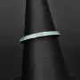 Funkelnder Ring aus 14K 585 Gold mit strahlenden, hellblauen, türkisen Zirkonia bestückt Ringgröße ca. 50