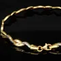 Edles Armband aus 14K 585 Bicolor Gold (Gelbgold und Weißgold) mit feinem Gliederdesign (ca. 19cm, ca. 5mm)