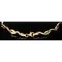 Edles Armband aus 14K 585 Bicolor Gold (Gelbgold und Weißgold) mit feinem Gliederdesign (ca. 19cm, ca. 5mm)