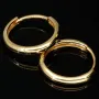 Mini-Creolen aus glänzend poliertem 14K / 585 Gold (Gelbgold) mit praktischem Verschluss