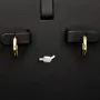 Mini-Creolen aus glänzend poliertem 14K / 585 Gold (Gelbgold) mit praktischem Verschluss