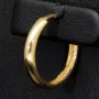 Mini-Creolen aus glänzend poliertem 14K / 585 Gold (Gelbgold) mit praktischem Verschluss