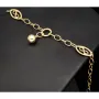 Bicolor-Ankerarmband aus 14K (585) Gold – Kombination aus Gelb- und Weißgold mit filigran gearbeiteten Infinity-Elementen (ca. 20,5 cm)