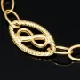 Bicolor-Ankerarmband aus 14K (585) Gold – Kombination aus Gelb- und Weißgold mit filigran gearbeiteten Infinity-Elementen (ca. 20,5 cm)