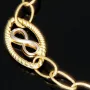 Bicolor-Ankerarmband aus 14K (585) Gold – Kombination aus Gelb- und Weißgold mit filigran gearbeiteten Infinity-Elementen (ca. 20,5 cm)