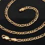Edle Goldkette – Figarokette, stilvoll und hochwertig verarbeitet aus massivem Gold (333 / 8K Gelbgold) - ca. 50cm lang, ca. 3mm
