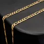 Edle Goldkette – Figarokette, stilvoll und hochwertig verarbeitet aus massivem Gold (333 / 8K Gelbgold) - ca. 50cm lang, ca. 3mm