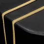 Feingliedrige, flache Goldkette aus hochwertigem Gelbgold (585/14k Gold) in 45 cm Länge, 3mm Breite