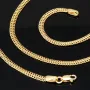 Feingliedrige, flache Goldkette aus hochwertigem Gelbgold (585/14k Gold) in 45 cm Länge, 3mm Breite