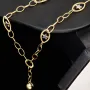 Feine Bicolor-Ankerkette aus hochwertigen 14K 585 Gold (Gelb- und Weißgold) mit dekorativen Stern-Elementen – ca. 50 cm Länge, 4,5 mm Breite