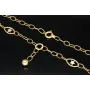 Feine Bicolor-Ankerkette aus hochwertigen 14K 585 Gold (Gelb- und Weißgold) mit dekorativen Stern-Elementen – ca. 50 cm Länge, 4,5 mm Breite