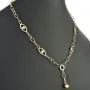 Feine Bicolor-Ankerkette aus hochwertigen 14K 585 Gold (Gelb- und Weißgold) mit dekorativen Stern-Elementen – ca. 50 cm Länge, 4,5 mm Breite