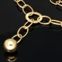 Feine Bicolor-Ankerkette aus hochwertigen 14K 585 Gold (Gelb- und Weißgold) mit dekorativen Stern-Elementen – ca. 50 cm Länge, 4,5 mm Breite
