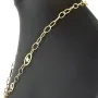 Feine Bicolor-Ankerkette aus hochwertigen 14K 585 Gold (Gelb- und Weißgold) mit dekorativen Stern-Elementen – ca. 50 cm Länge, 4,5 mm Breite