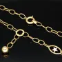 Feine Bicolor-Ankerkette aus hochwertigen 14K 585 Gold (Gelb- und Weißgold) mit dekorativen Stern-Elementen – ca. 50 cm Länge, 4,5 mm Breite