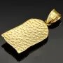 Funkelnder Jesus Anhänger aus hochwertigem 14K 585 Bicolor Gold (Gelbgold und Weißgold)