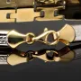 Exklusives Armband aus hochwertigem Bicolor 14K 585er Gold (Gelb- und Weißgold) - ca. 21 cm Länge und 6mm Breite