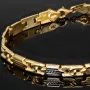 Exklusives Armband aus hochwertigem Bicolor 14K 585er Gold (Gelb- und Weißgold) - ca. 21 cm Länge und 6mm Breite