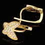 Butterfly-Ohrringe - Schmetterlinge aus massivem 14K 585er Gold (Gelbgold) mit fein gefasstem Zirkonia-Besatz